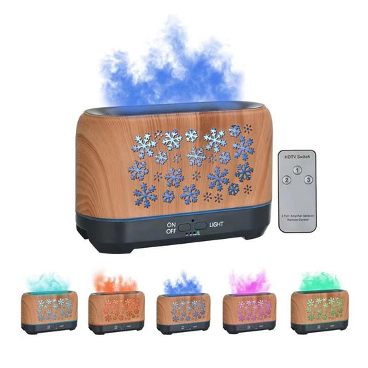 Christmas Snowflake Aromatherapy Humidifier – Colorful LED Diffuser
